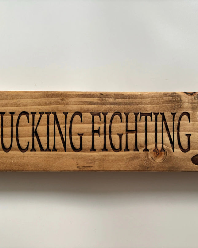 Engraved Wooden Sign The Rolling Cow