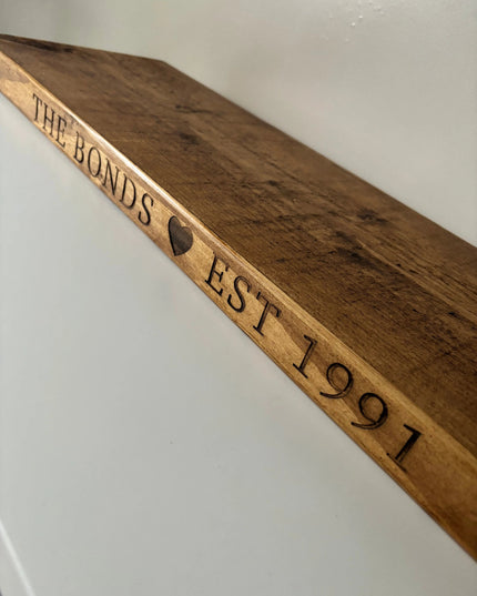 Personalised Rustic Wooden Shelf Shelves The Rolling Cow