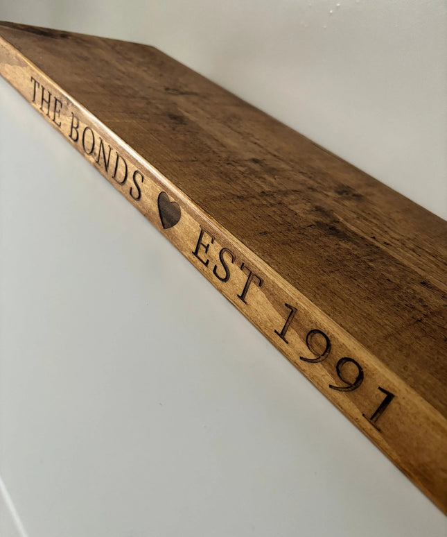 Personalised Rustic Wooden Shelf Shelves The Rolling Cow