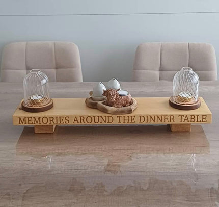 ‘Memories Around The Dinner Table’ Table Centrepiece
