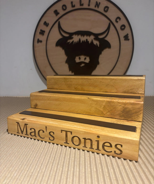 Small Engraved Tonies Character Shelf Stand The Rolling Cow
