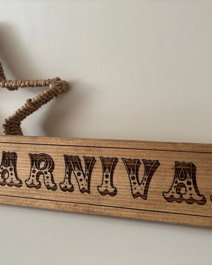 Engraved Wooden Sign The Rolling Cow