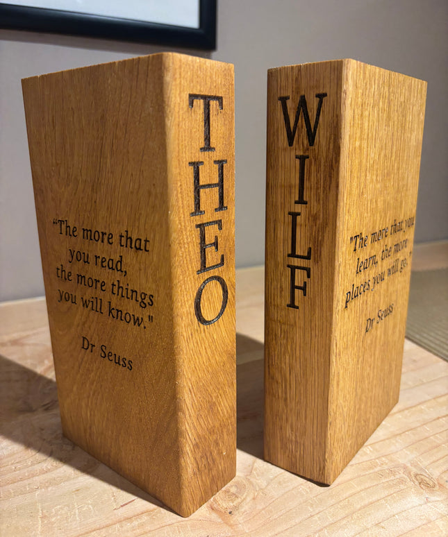 Oak Bookends Book Ends The Rolling Cow