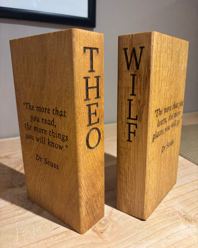 Oak Bookends Book Ends The Rolling Cow