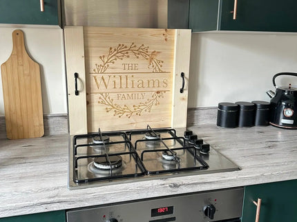 Engraved Oven Top Stove Cover The Rolling Cow