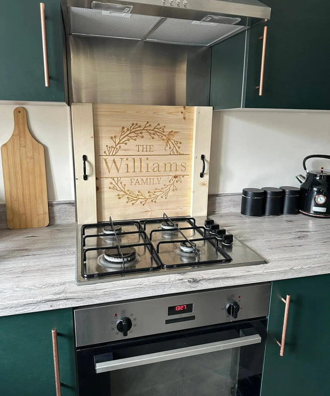 Engraved Oven Top Stove Cover The Rolling Cow