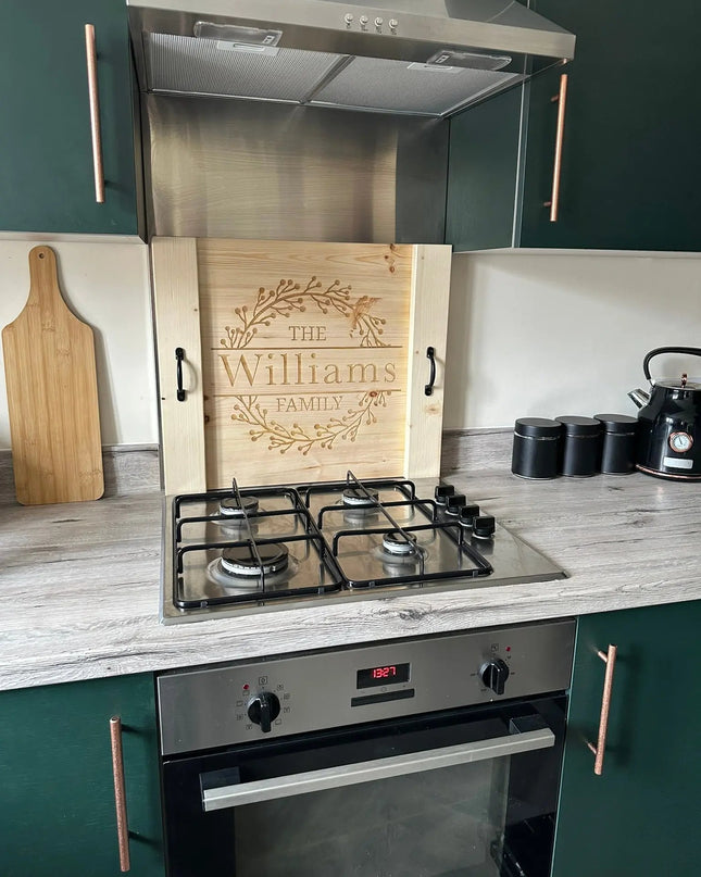 Engraved Oven Top Stove Cover The Rolling Cow