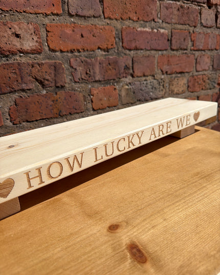 ‘How Lucky Are We’ table centrepiece
