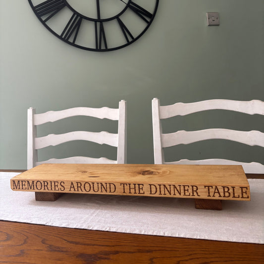 ‘Memories around the dinner table’ Table Centrepiece