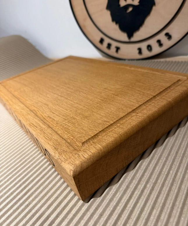 Engraved Solid Oak Wood Large Chopping Board The Rolling Cow
