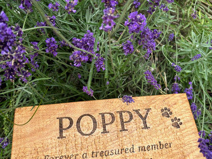 Pet Oak Engraved Memorial Plaque The Rolling Cow