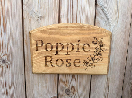 Personalised Wooden Door Sign