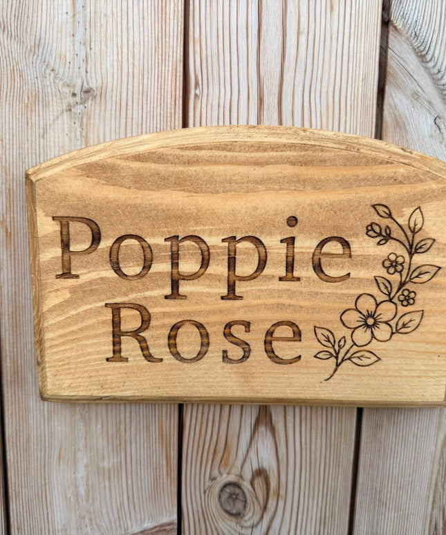 Personalised Wooden Door Sign