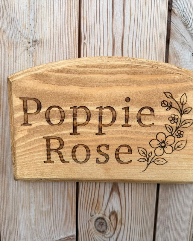 Personalised Wooden Door Sign
