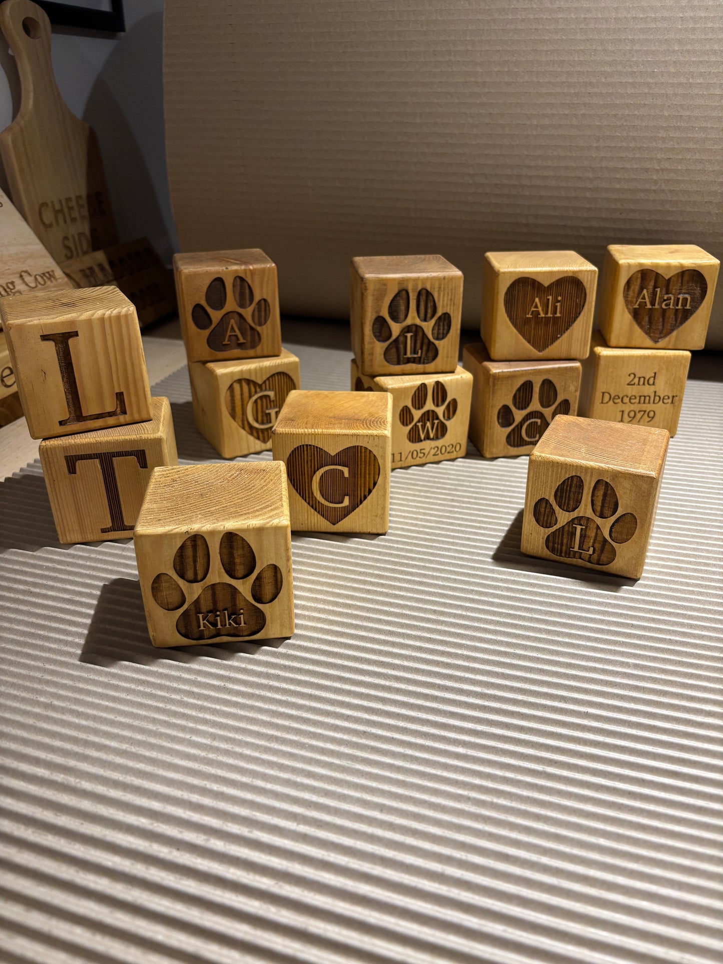 Engraved Wooden Block