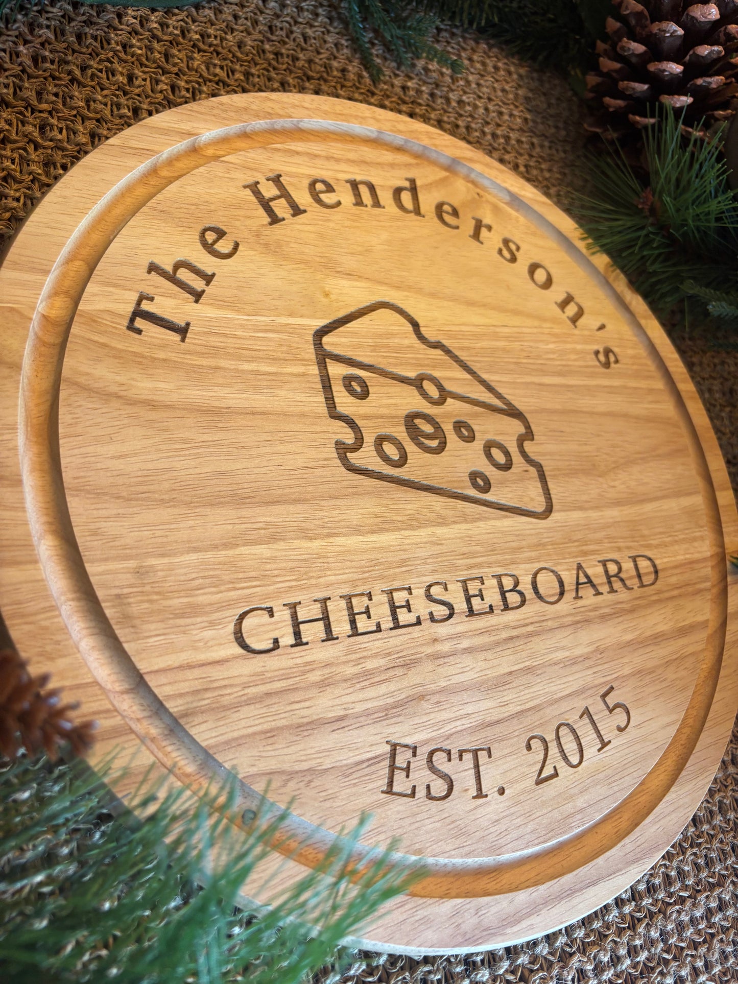 Personalised Round Cheeseboard Chopping Board Cheese Board