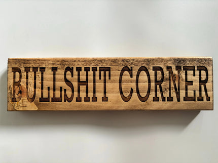 Engraved Wooden Sign The Rolling Cow