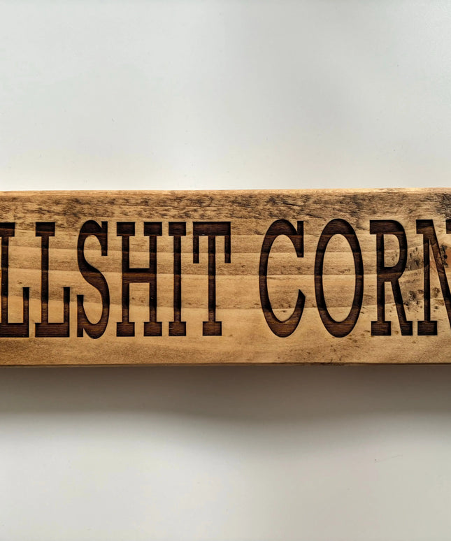 Engraved Wooden Sign The Rolling Cow