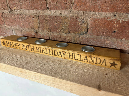 Personalised Tea Light Candle Holder The Rolling Cow