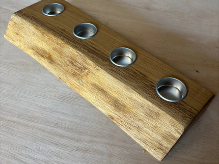 Live Edge Oak Tea Light Holder The Rolling Cow