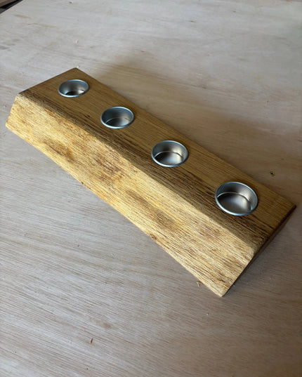Live Edge Oak Tea Light Holder The Rolling Cow