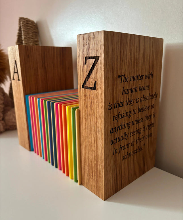 Oak Book Ends The Rolling Cow