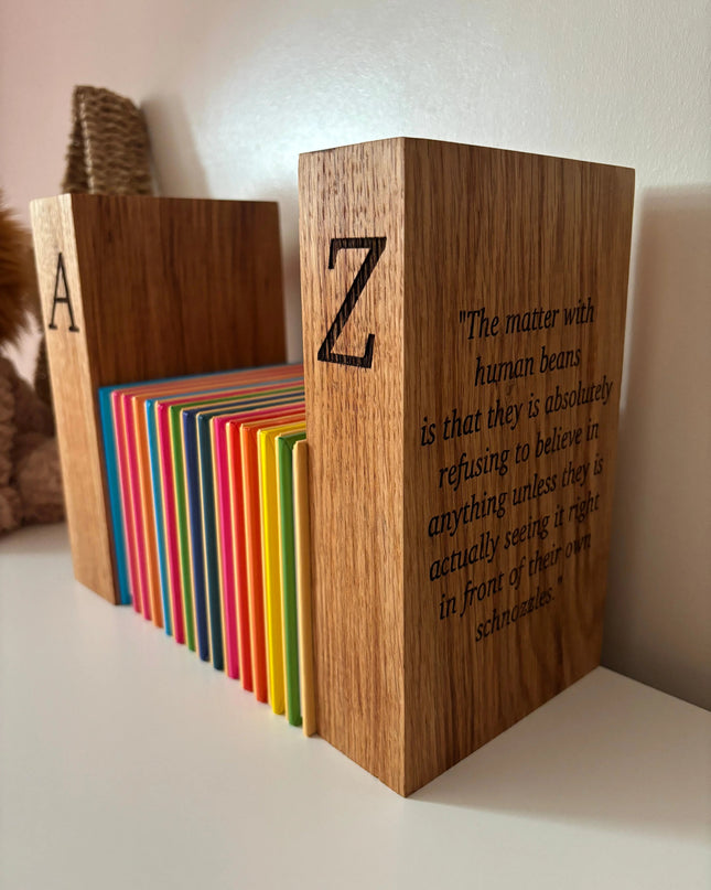Oak Book Ends The Rolling Cow