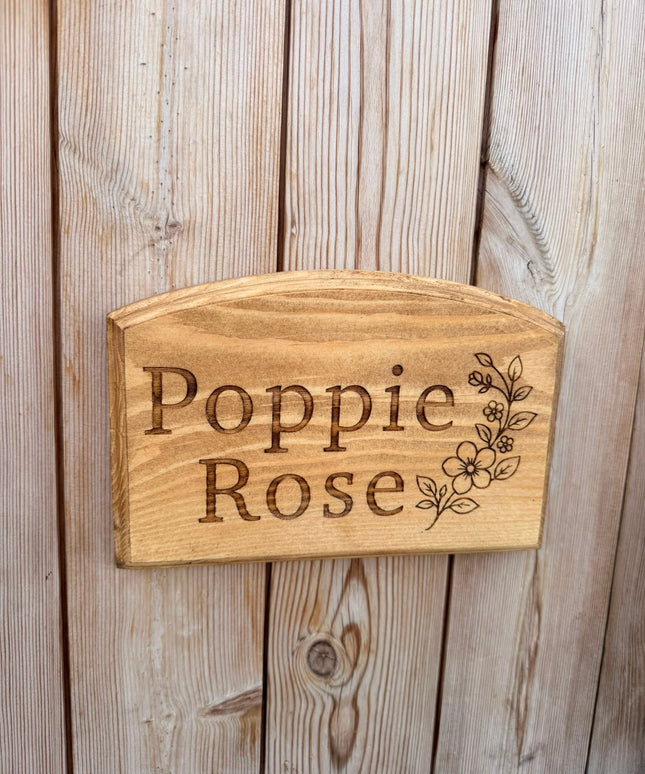 Personalised Wooden Door Sign