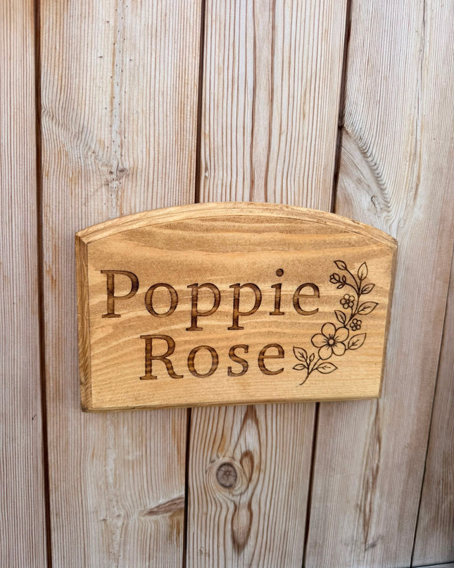 Personalised Wooden Door Sign