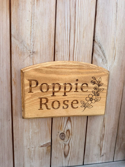 Personalised Wooden Door Sign
