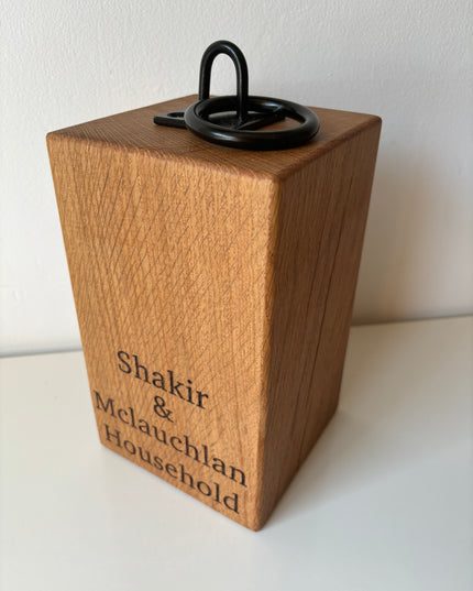 Engraved Oak Doorstop The Rolling Cow