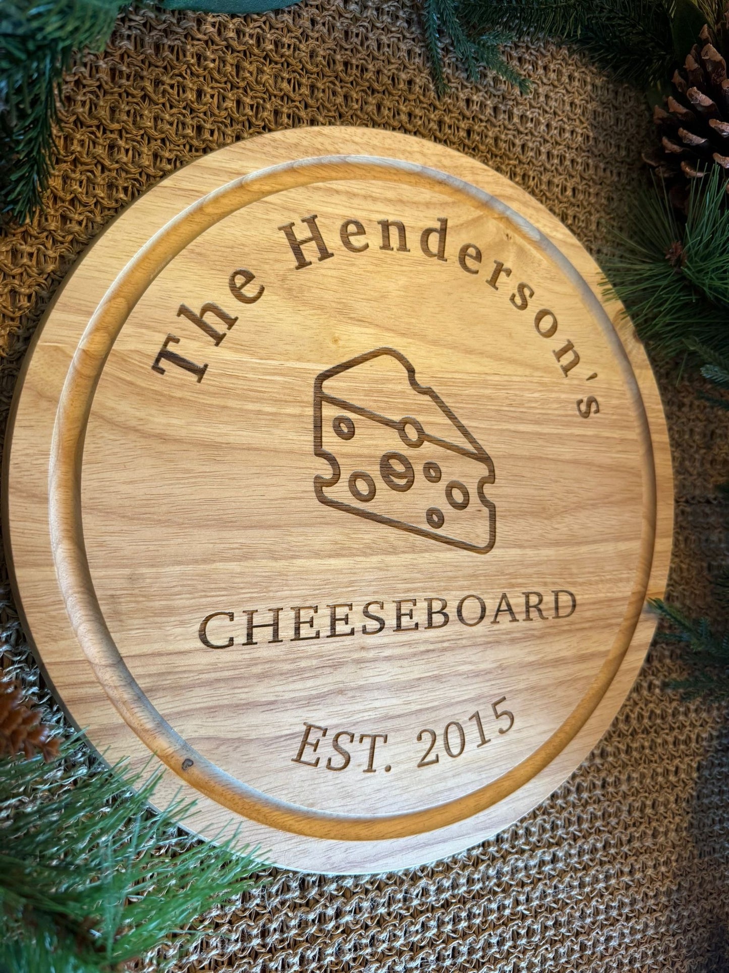 Personalised Round Cheeseboard Chopping Board Cheese Board