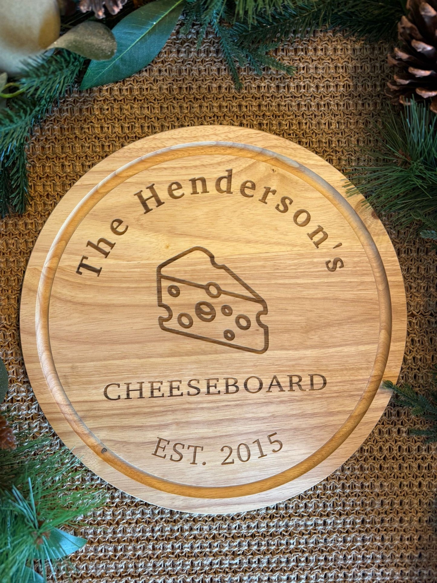 Personalised Round Cheeseboard Chopping Board Cheese Board