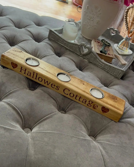 Personalised Tea Light Candle Holder The Rolling Cow
