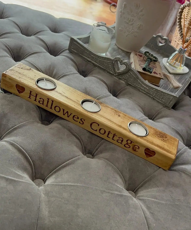 Personalised Tea Light Candle Holder The Rolling Cow