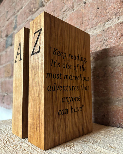 Oak Book Ends The Rolling Cow