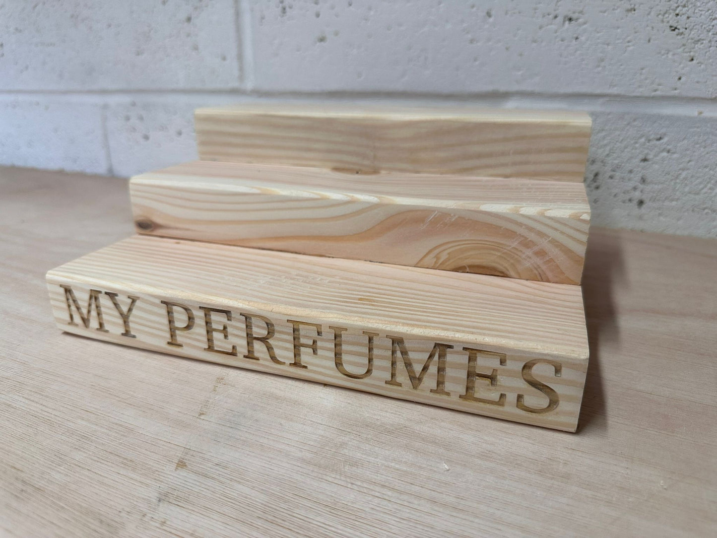 Engraved Perfume Shelf Stand The Rolling Cow