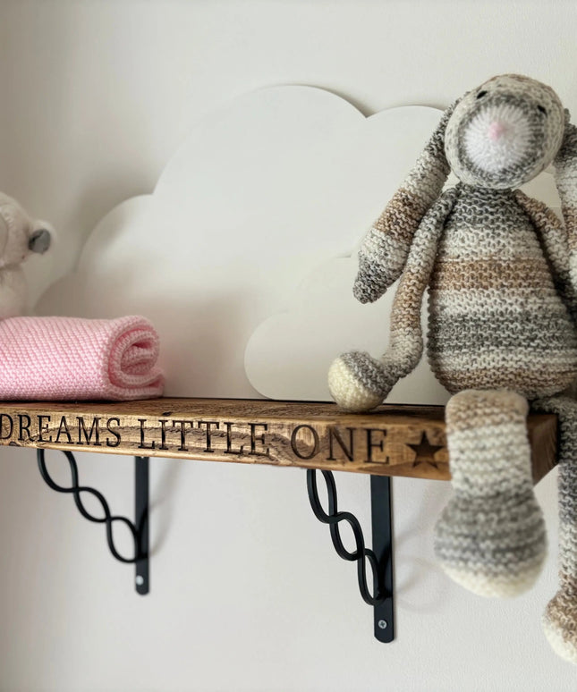 Personalised Rustic Wooden Shelf Shelves The Rolling Cow