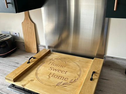 Engraved Oven Top Stove Cover The Rolling Cow