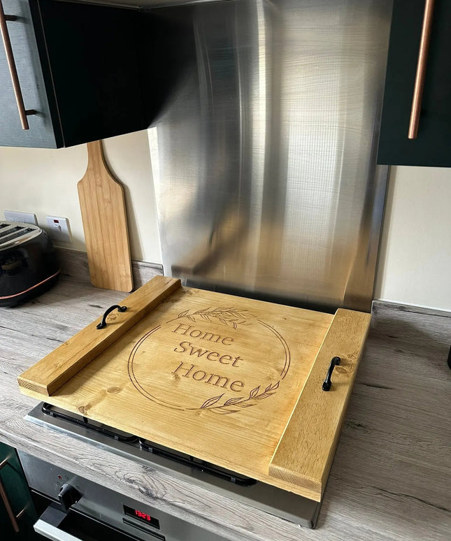 Engraved Oven Top Stove Cover The Rolling Cow