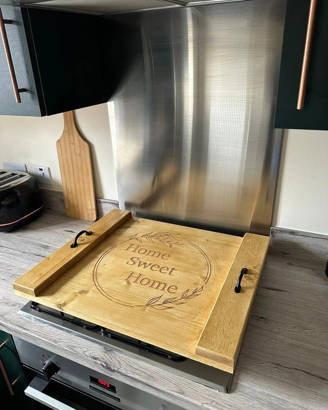 Engraved Oven Top Stove Cover The Rolling Cow