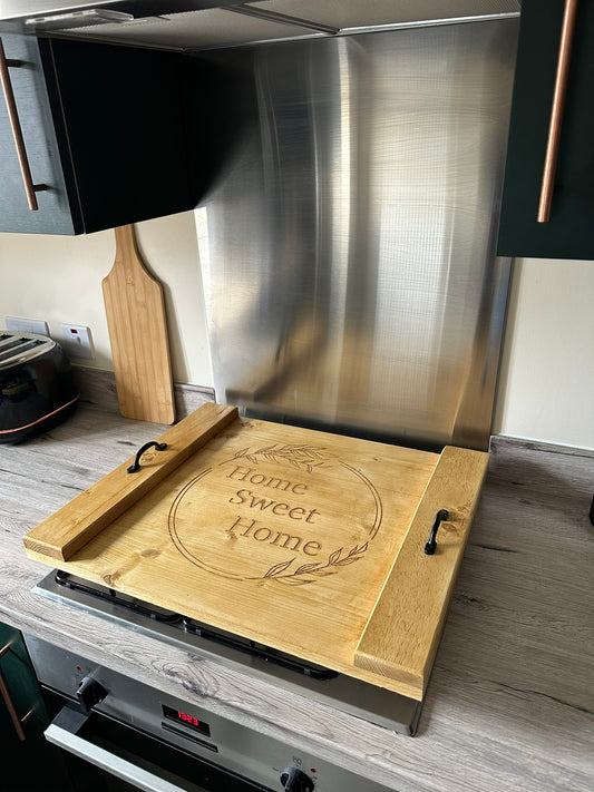 Engraved Oven Top Stove Cover