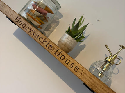 Personalised Rustic Wooden Shelf Shelves The Rolling Cow