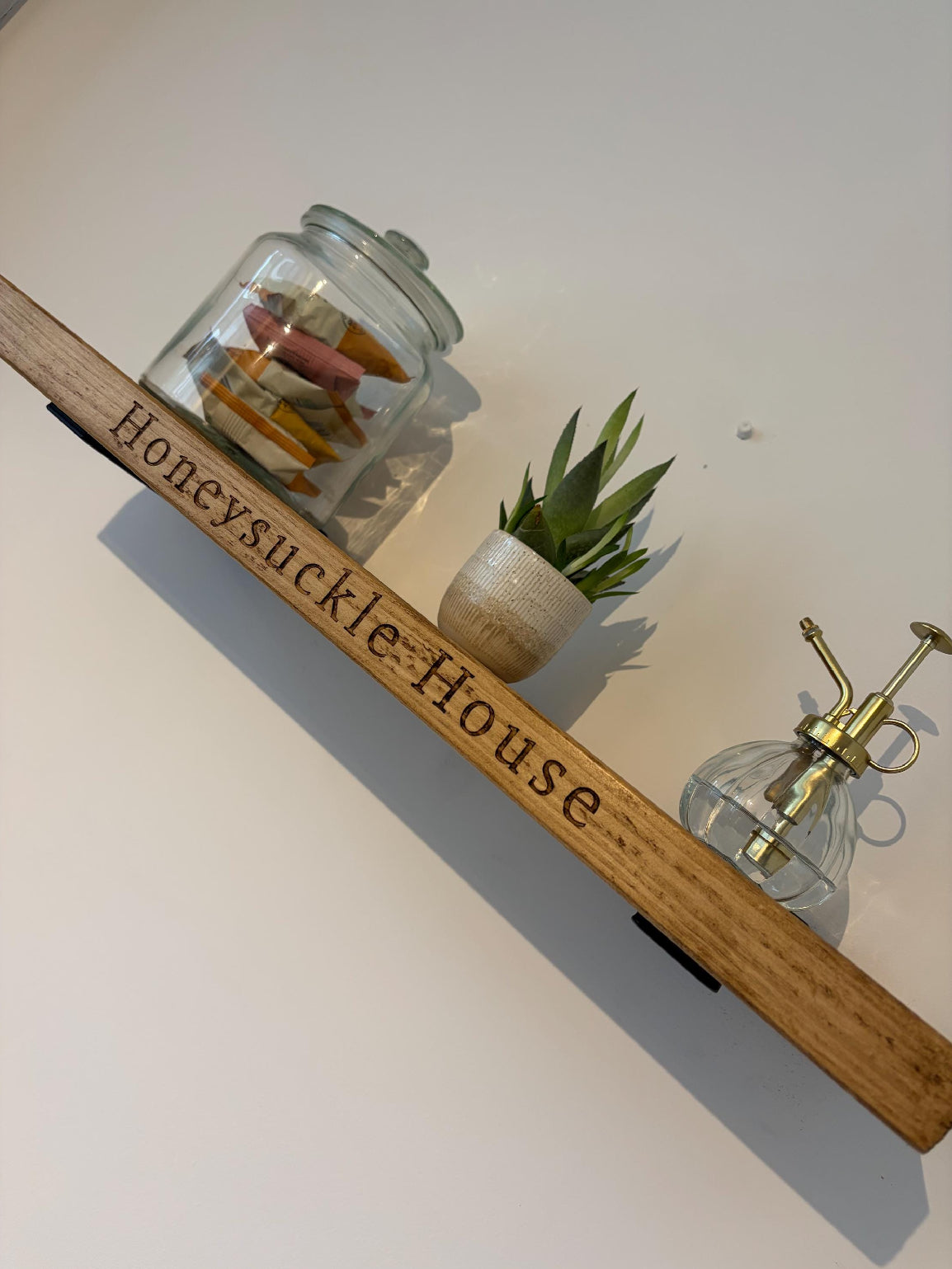 Personalised Rustic Wooden Shelf Shelves The Rolling Cow