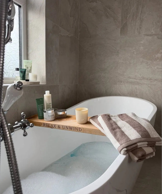 Engraved Bath Board Caddy The Rolling Cow