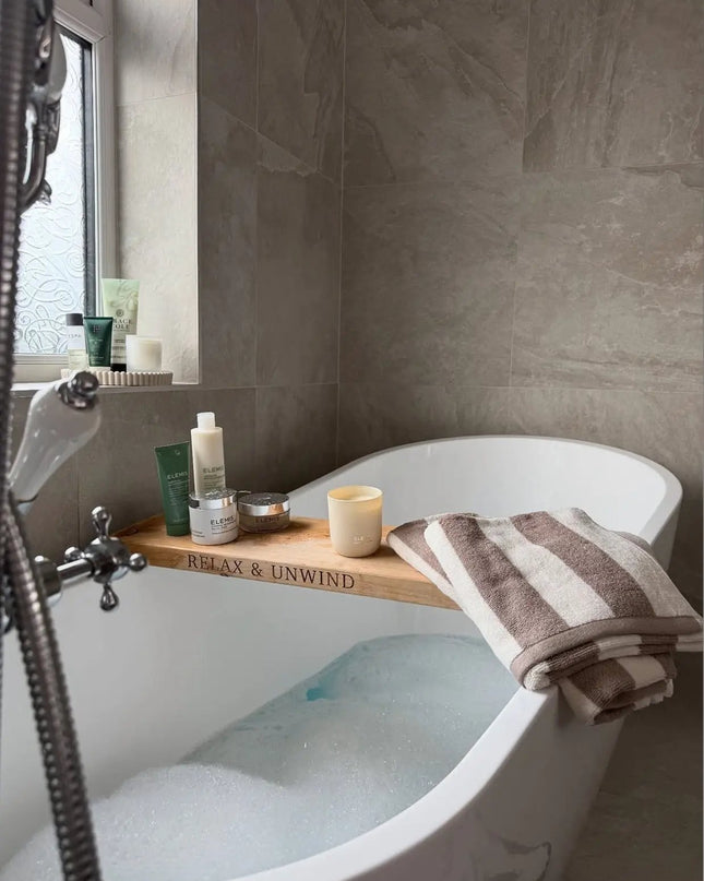 Engraved Bath Board Caddy The Rolling Cow