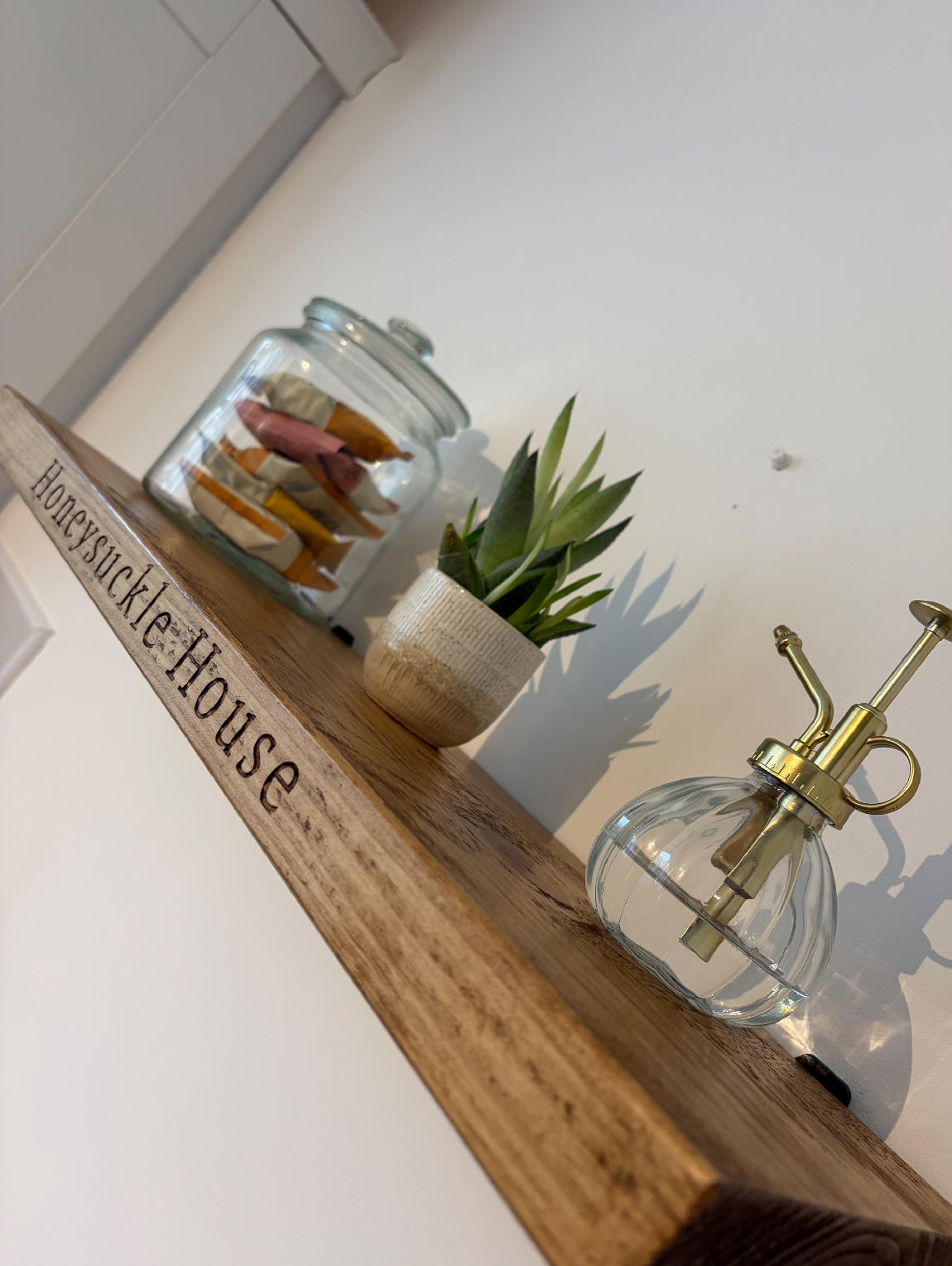 Personalised Rustic Wooden Shelf Shelves The Rolling Cow