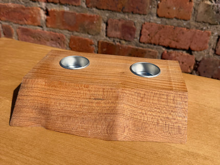 Solid Oak Live Edge Tea Light Candle Holder