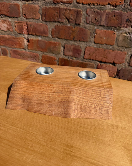 Solid Oak Live Edge Tea Light Candle Holder