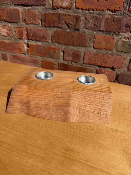 Solid Oak Live Edge Tea Light Candle Holder